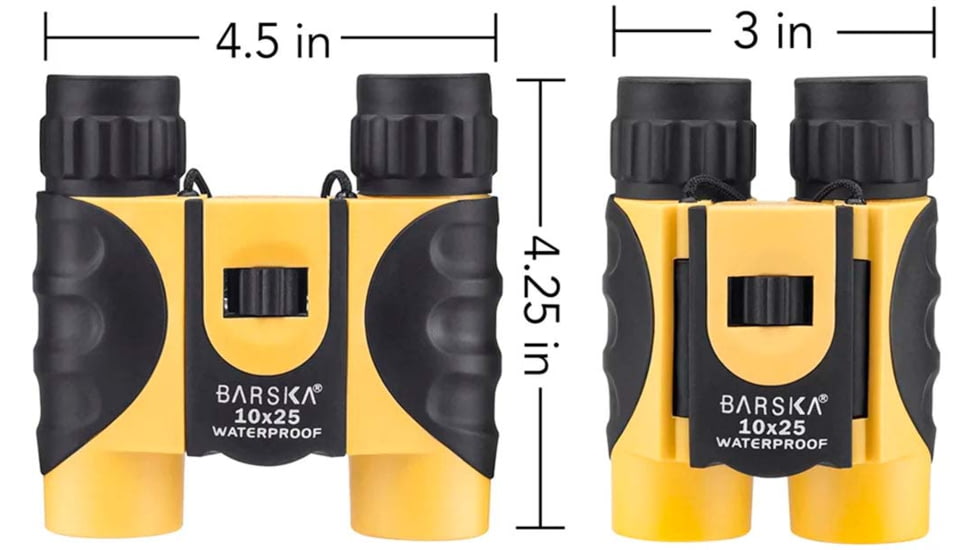 Barska 10x25 Yellow WP, Blue Lens CP CO10697