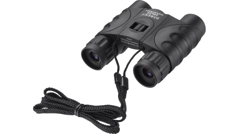 Barska 10x25mm Waterproof Compact Binocular, Black, Small AB12725