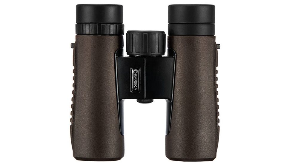 Barska 10x26mm WP Embark Binoculars, Roof Prism, BAK-4, Right Eye Diopter, Brown AB12678
