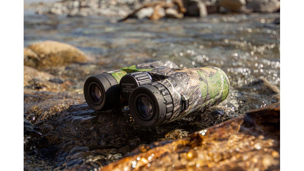 Barska 10x42 WP Blackhawk, Bak-4, Green Lens, Mossy Oak Break-Up, Black AB11850
