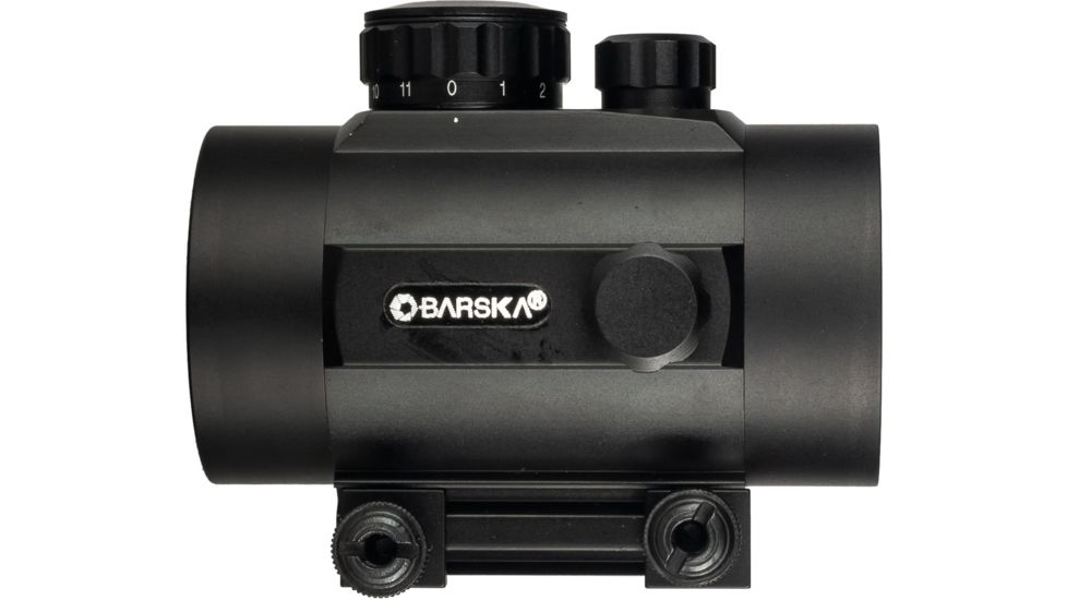 Barska 1x50mm 5 MOA Illuminated Reticle Red Dot Scope, Black, Weaver Base - AC10332