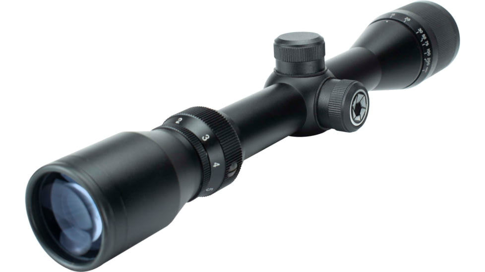 Barska 2-7x32 Airgun Rifle Scope w/ Adjustable Objective, Black, Mil-Dot Reticle - AC10006