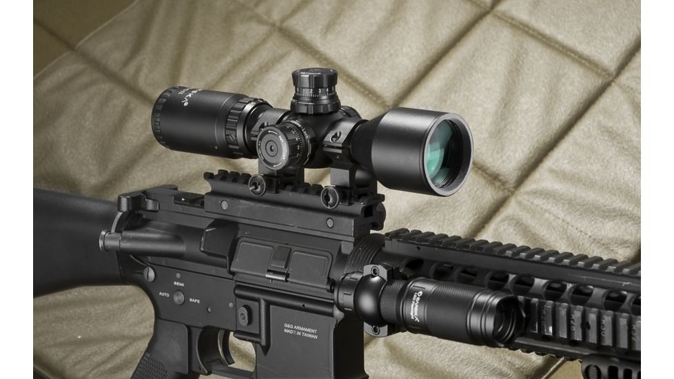 Barska 3-9X42 IR Contour 1in Rifle Scope, Matte, Mil Dot IR Dual Color Reticle - AC11422