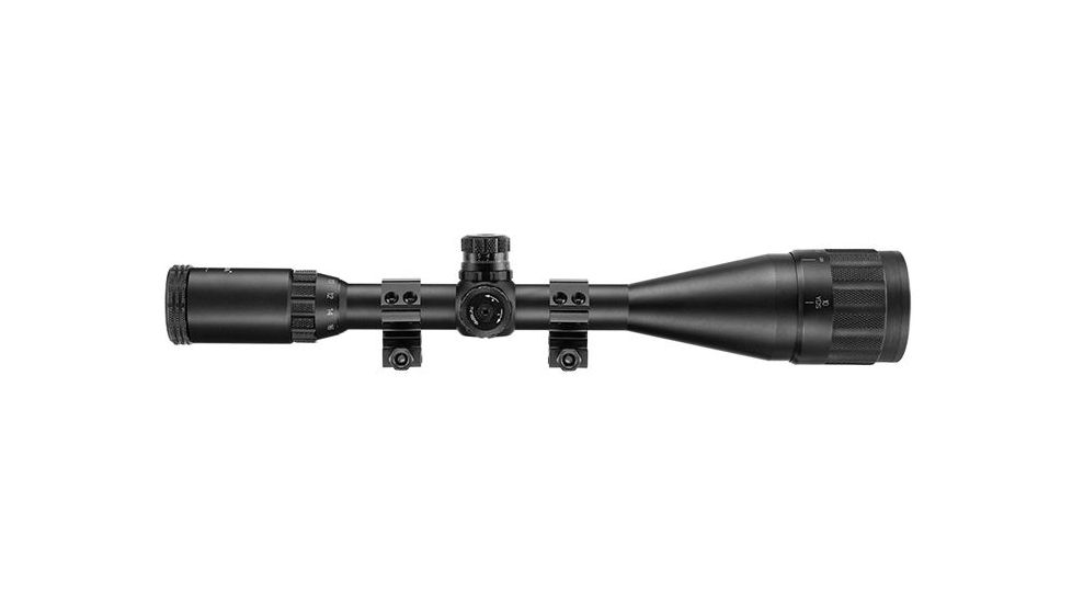 Barska 6-24X50 AO IR Blackhawk Rifle Scope, 1/4 MOA, Mil Dot, w/ Rings, Black AC12464