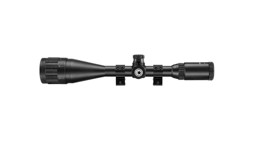 Barska 6-24X50 AO IR Blackhawk Rifle Scope, 1/4 MOA, Mil Dot, w/ Rings, Black AC12464