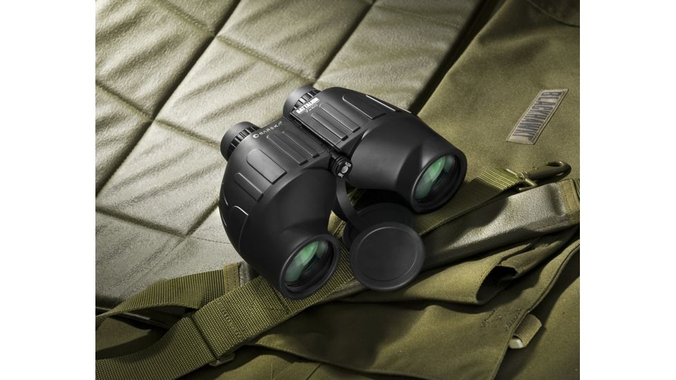 Barska 7x50 Battalion Compact Porro BaK-7 Prism Binoculars, Black w/ Internal Rangefinder AB11038
