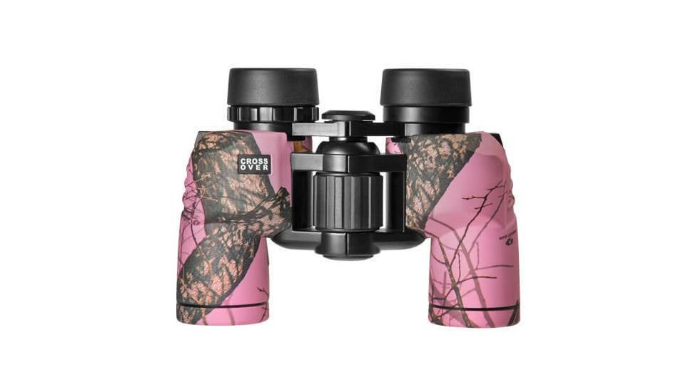Barska 8x30 Crossover Porro BaK-4 Prism Waterproof Binoculars, Mossy Oak Winter in Pink
