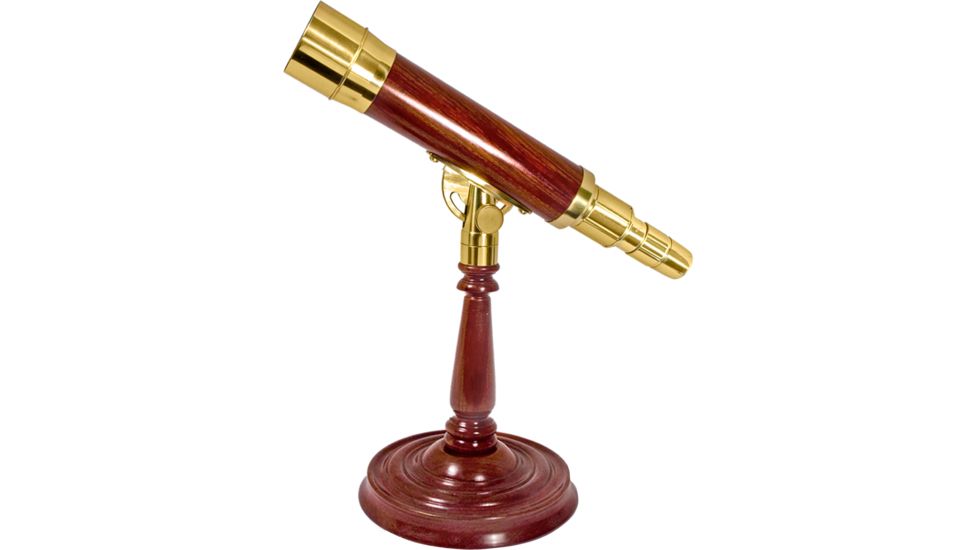 Barska AnchorMaster 15-45x50 Brass / Mahogany Spy Glass - Handcrafted w/ Desktop Pedestal AA10614