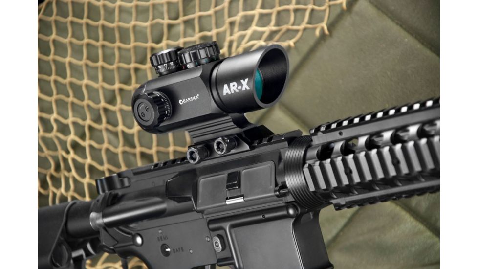 EDEMO Barska AR-X 1x35mm Multi Reticle Red/Green Dot Scope, Black Matte, AC12176, EDEMO2