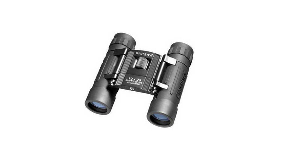 Barska Lucid View 10x25 Compact Binoculars - Folding Roof Prism Binoculars AB10110