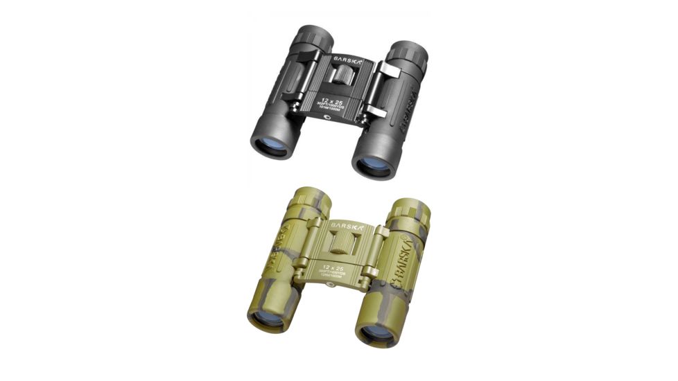 Barska Lucid View 12x25 Binoculars, Compact, Black, Camo