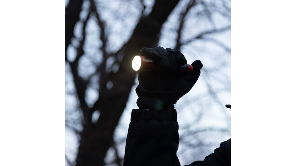 Blackfire-Klein Outdoors Rechargeable LED Flashlight Lantern, Lithium-Ion, White, 500 Lumen, Black/Orange, BBM6412