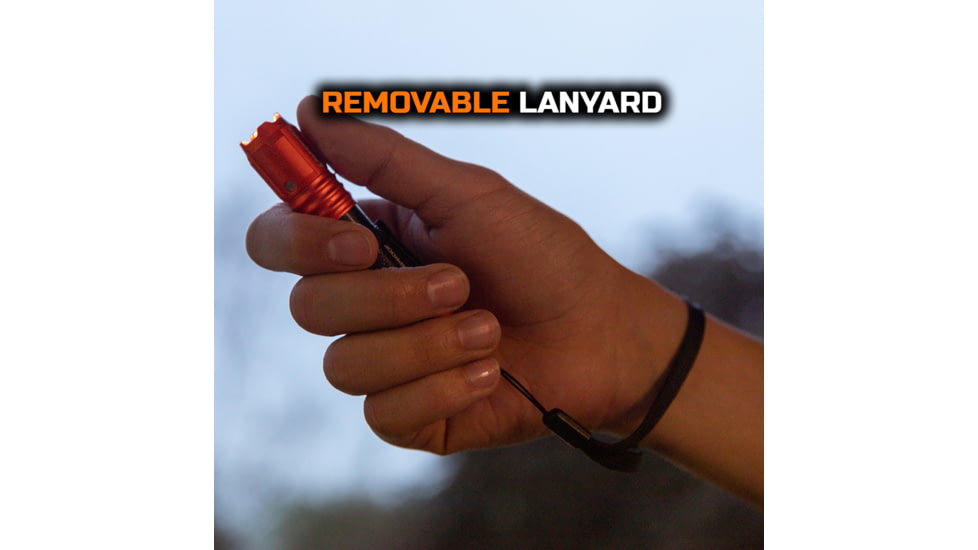 Blackfire-Klein Outdoors Rechargeable LED Pocket Flashlight, Lithium-Ion, White, 275 Lumen, Black/Orange, BBM6411