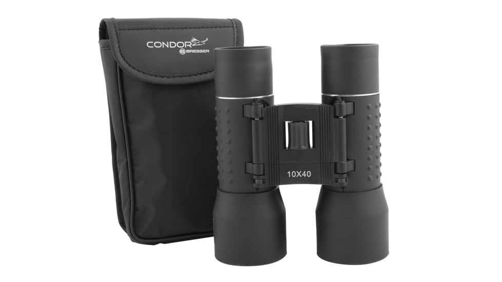Bresser Condor 10x40 Binoculars Black Edition w/Bino harness, 18-21040SE