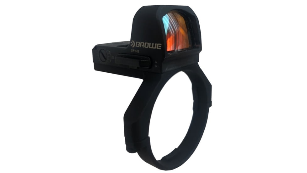 BROWE 1x23mm 3 MOA Red Dot Micro Reflex w/RMR Footprint &amp; Bottom Loading Battery, ACC-011 4x32 Adapter, Black, One Size, BMR-3MOA-R-011