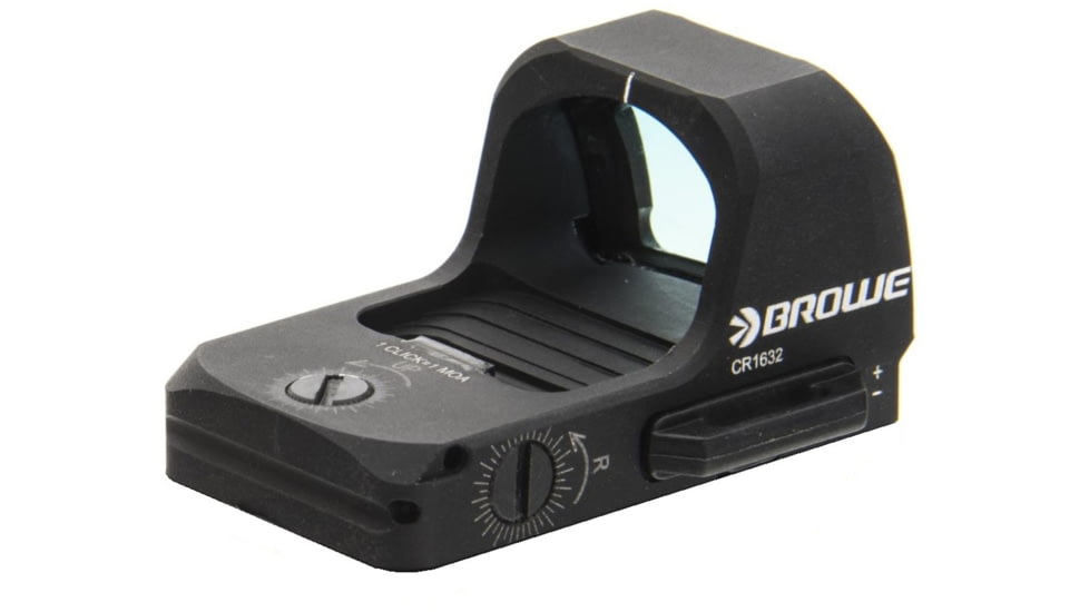 BROWE 1x23mm 3 MOA Red Dot Micro Reflex w/RMR Footprint, Side Loading Battery, No Base, Black, One Size, BMR-3MOA-RS