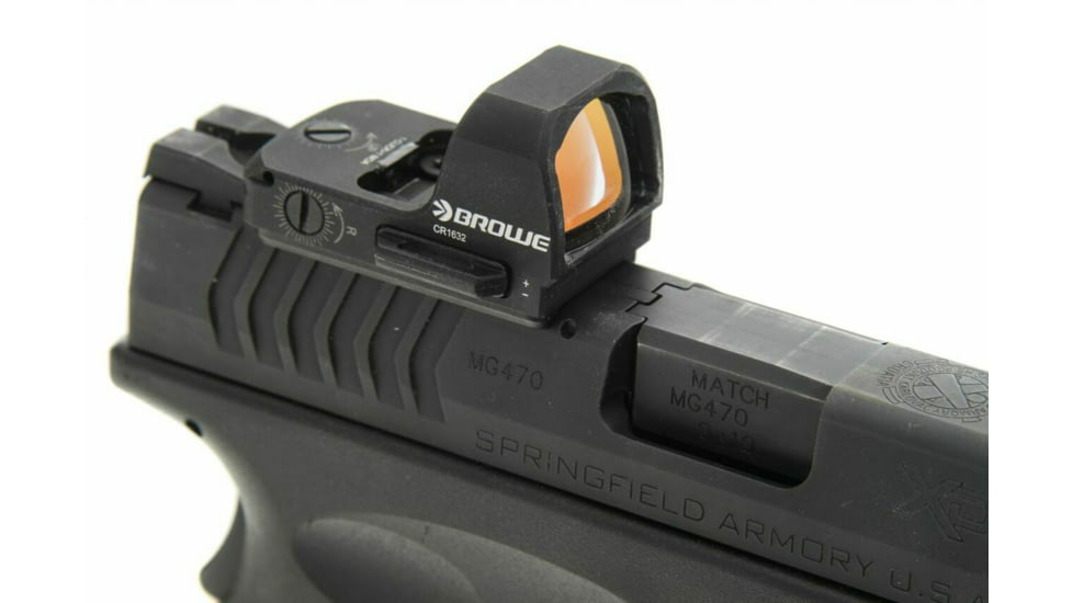 BROWE 1x23mm 3 MOA Red Dot Micro Reflex w/RMR Footprint, Side Loading Battery, No Base, Black, One Size, BMR-3MOA-RS