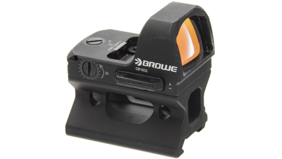 BROWE 1x23mm 3 MOA Red Dot Micro Reflex w/RMR Footprint, Side Loading Battery w/Co-Witness Mount, Black, One Size, BMR-3MOA-RS-CW