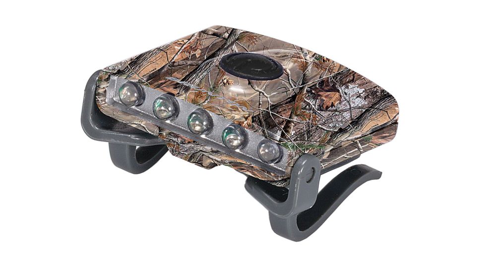 Brunton Hatclip Task Light, 3 White LED, 2 Green LED, Camo F-CLIP-C