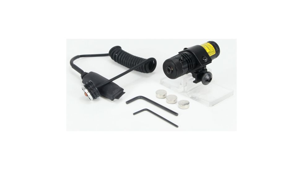 BSA Optics 650nm Tactical Weapon Red Laser Sight 3/8 &amp; 5/8 mount, Black TWLS650