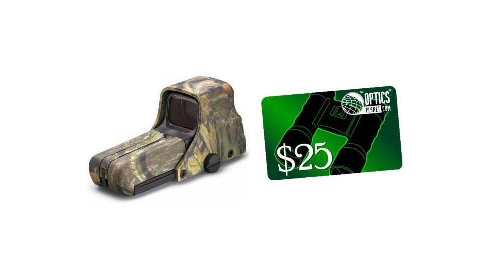Eotech 512 Holographic Red Dot Sight w/Aiming Dot Reticle, Mossy Oak Camo &amp; FREE 25 OpticsPlanet.com e-Gift Certificate 512.MO-KIT2
