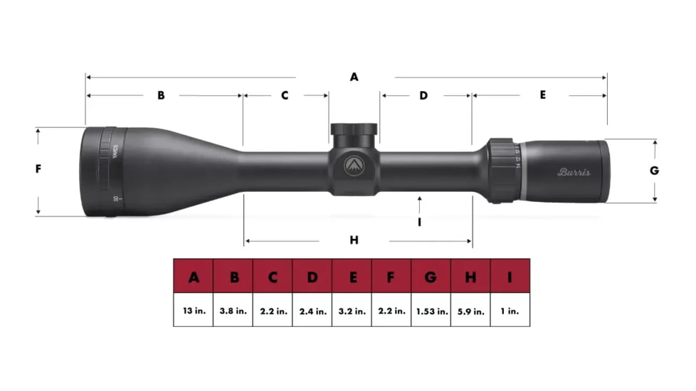 Burris Droptine 4.5-14x42 mm Rifle Scope, 1 in Tube, Second Focal Plane, Matte, Non-Illuminated Ballistic Plex Reticle, MOA Adjustment, Black, 200077