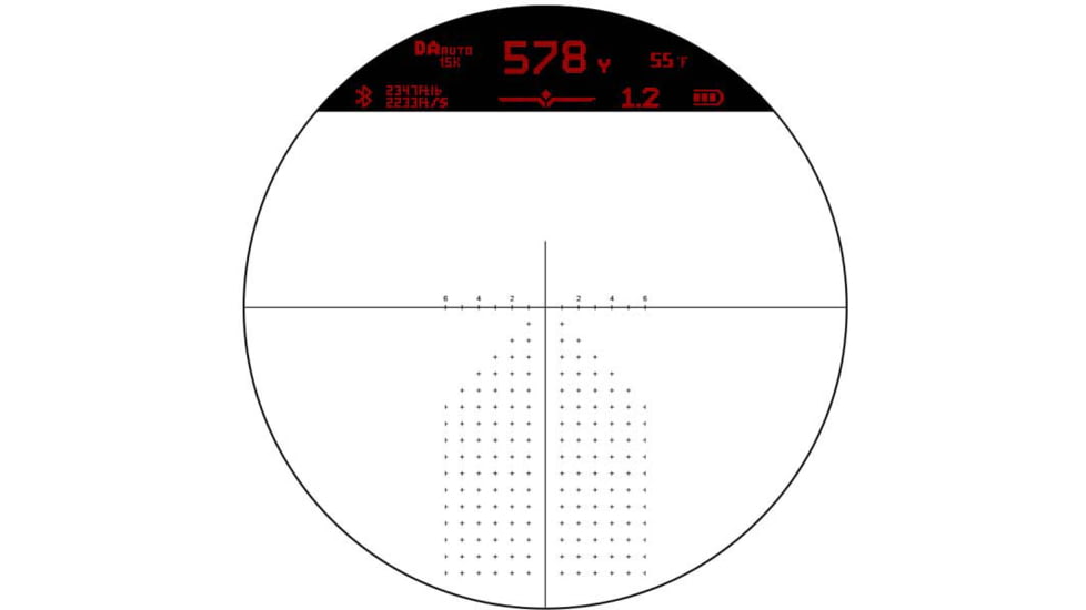 Burris Eliminator 6 Rifle Scope, 4-20x52mm, 34mm Tube, Second Focal Plane, Illuminated X177 Reticle, Black, 200177