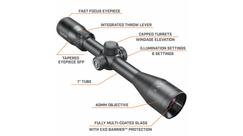 BUSH RE3940BF BUSHNELL ENGAGE 3-9X40 RIFLESCOPE IL
