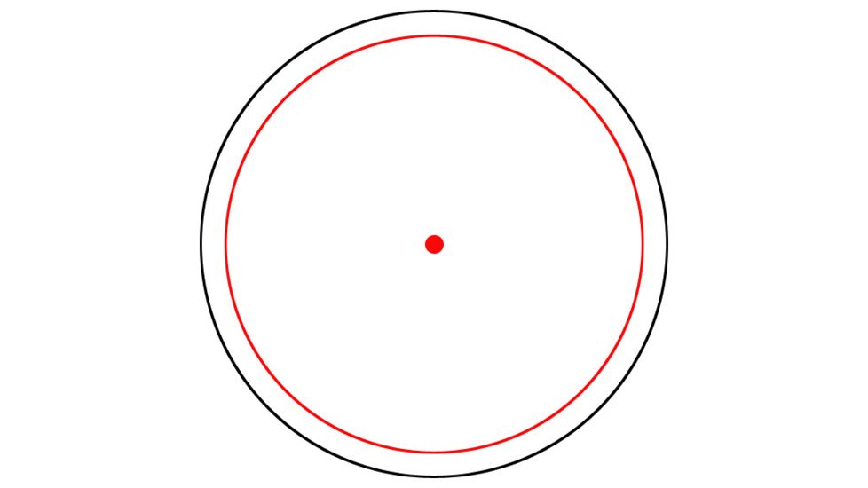 Bushnell 1x28mm red dot, 4 Dial-in Red or Green Reticles w/Rings, Matte Black AR730135C
