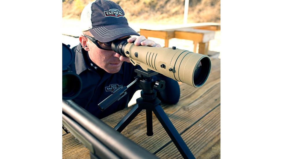 Bushnell Elite Tactical LMSS 8-40x60 Spotting Scope, Tan ED Glass, RGHD, H32 Reticle, Box, Tan 780841H