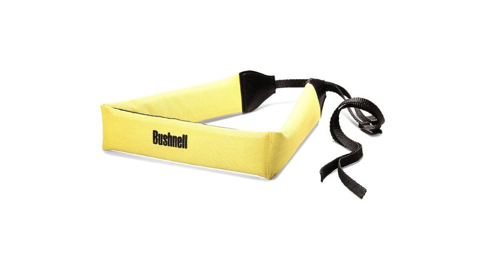 A floating neck strap is included