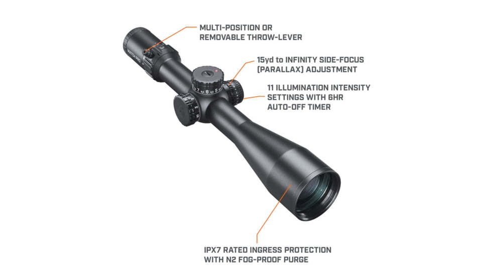 Bushnell Match Pro ED 5-30x56mm Rifle Scope, 34mm Tube, First Focal Plane, MRAD, DM2 Reticle, Black, small, MP53056DMI