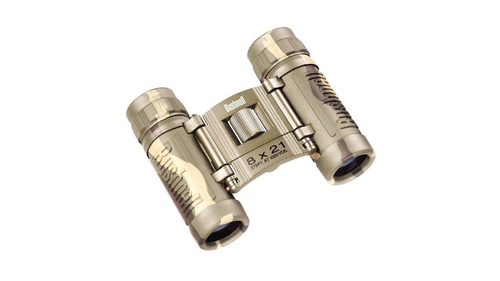 Bushnell Powerview 8x21 Roof Prism Fully Coated Binoculars Camo Clam Pack 132515c