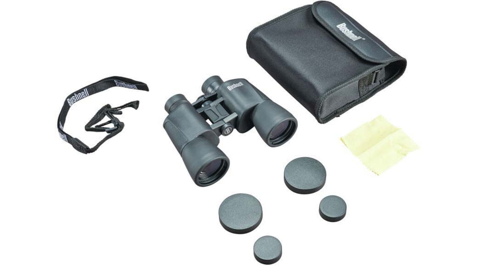 Bushnell PowerView WA 10x50mm Porro Prism Binoculars, Box Pack, Black, 131056
