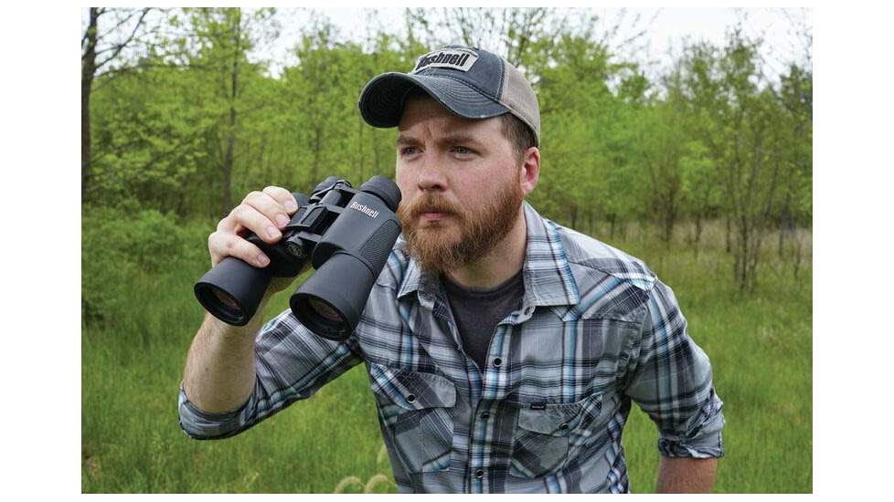 Bushnell PowerView WA 10x50mm Porro Prism Binoculars, Box Pack, Black, 131056