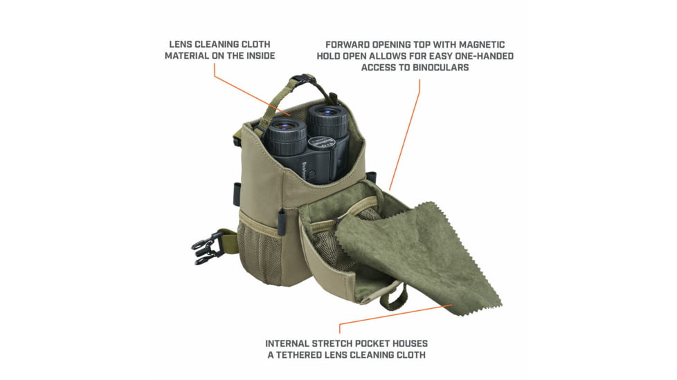 Bushnell Prime 10x42mm Roof Prism Binocular w/Vault Bundle, Green, BP1042VTC