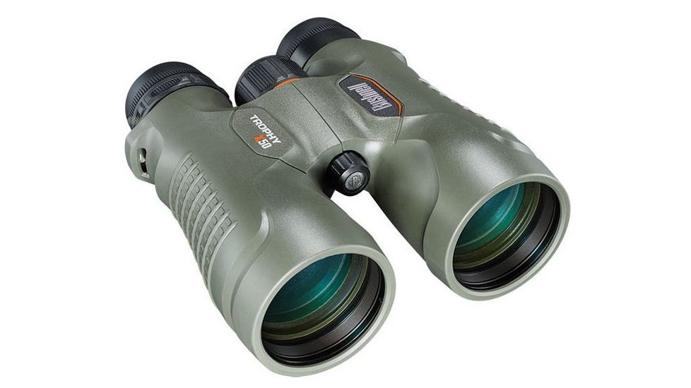 Bushnell Trophy Xtreme Binocular, 10x50, Roof Prism, FMC, PC3, Waterproof, Green, Box, 335105