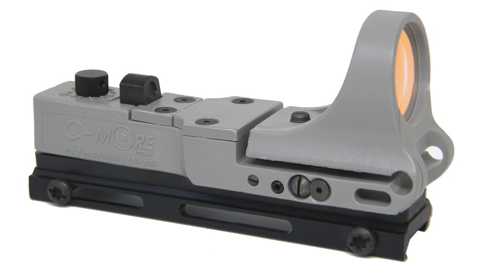 C-MORE Tactical Railway Red Dot Sight w/Click Switch, Gray, 6 MOA CTRWG-6