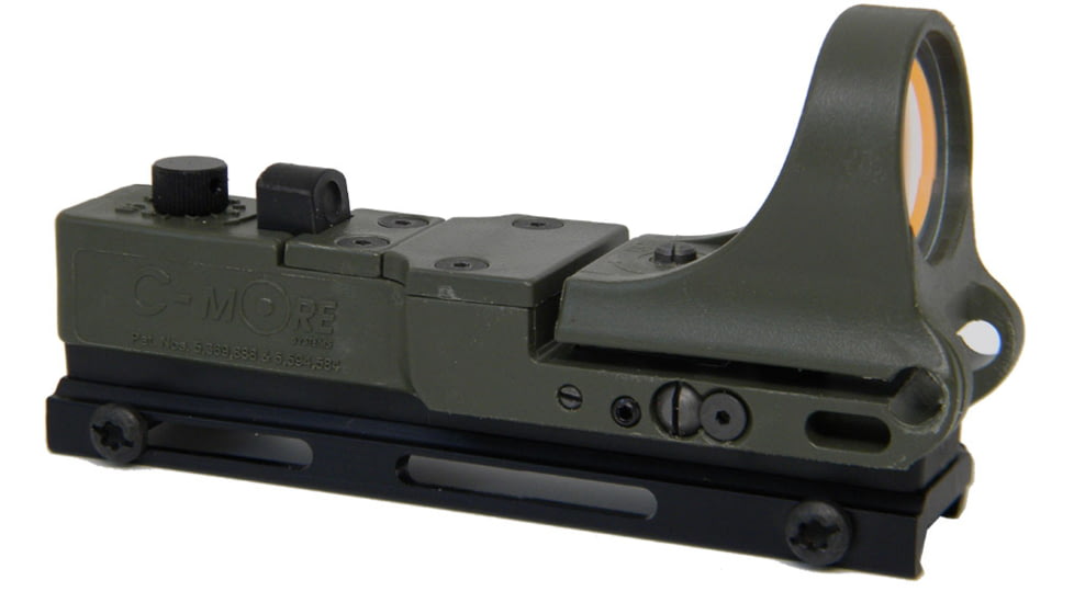 C-MORE Tactical Railway Red Dot Sight w/Click Switch, Olive Drab Green, 6 MOA CTRWOD-6