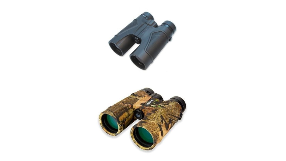 Carson 3D 10x42 Waterproof Birding Binoculars w/ ED Glass, Black, Mossy Oak