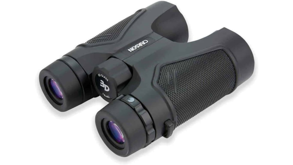 Carson 3D 10x42mm Roof Prism Waterproof Birding Binoculars, Matte, Black, TD-042ED