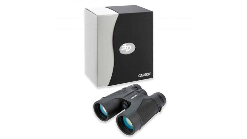 Carson 3D 10x42mm Roof Prism Waterproof Birding Binoculars, Matte, Black, TD-042ED