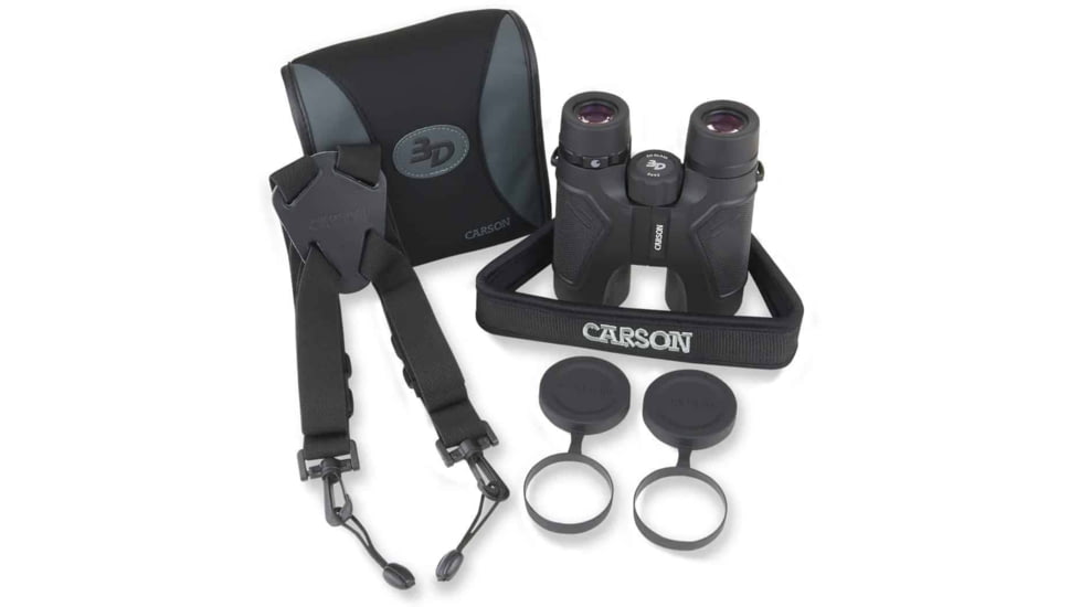 Carson 3D 8x42mm Roof Prism Binoculars, Matte, Black, TD-842ED