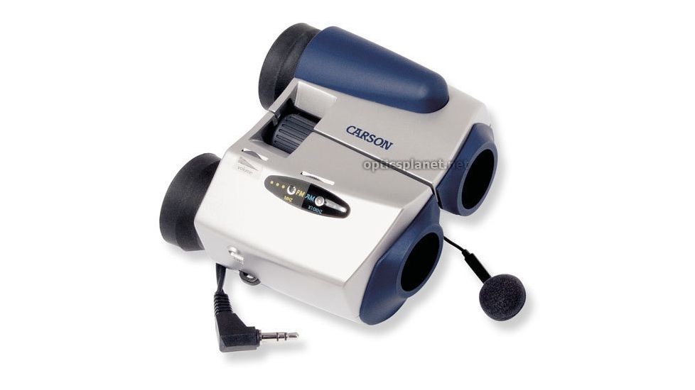 Carson AirWave AM/FM Radio with Headphone 5x21mm Binocular RB-521