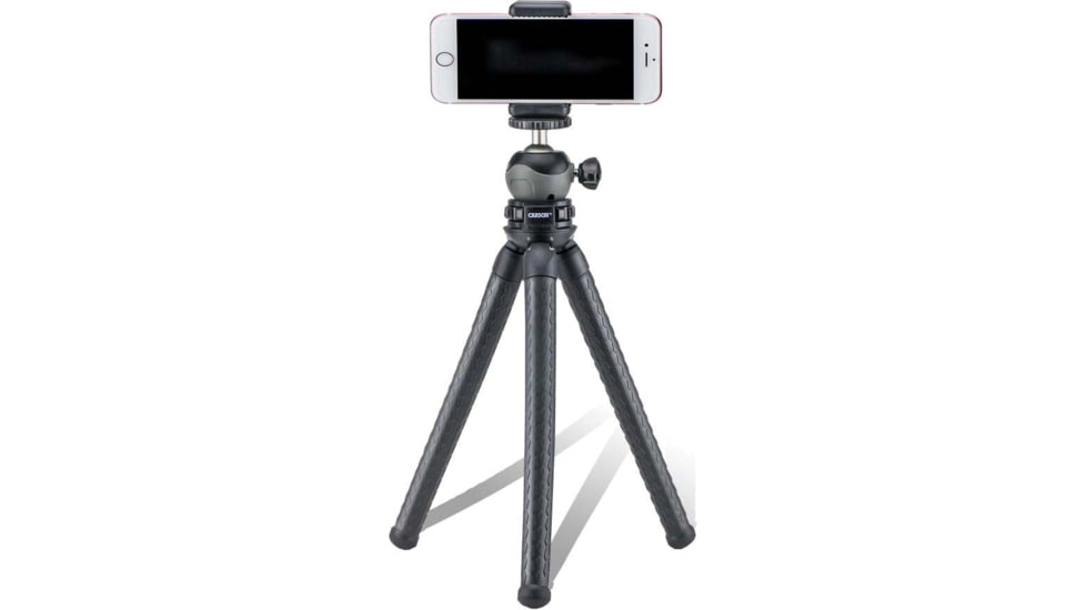 Carson BoaPod Flexible Leg Tripod w/Universal Smartphone Adapter, Black, TR-050