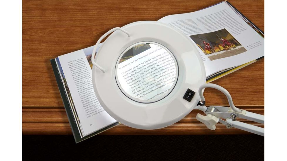 Carson DeskBritePlus Magnifier Loupe w/ LED Light, White CP-70