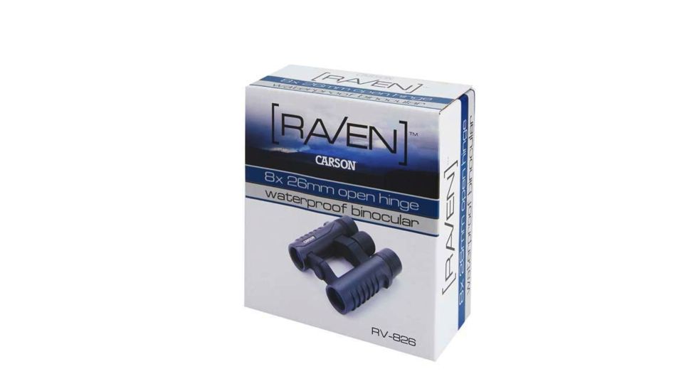 Carson Raven 8x26 Roof BAK-4 Prism Compact Waterproof Binoculars, Matte - RV-826