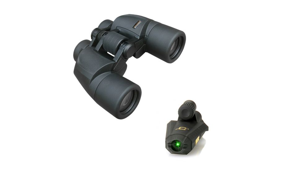 Cassini C-P8 8x40mm Wide-Angle Waterproof Binocular w/Cassini C-IL Green Laser Illuminator