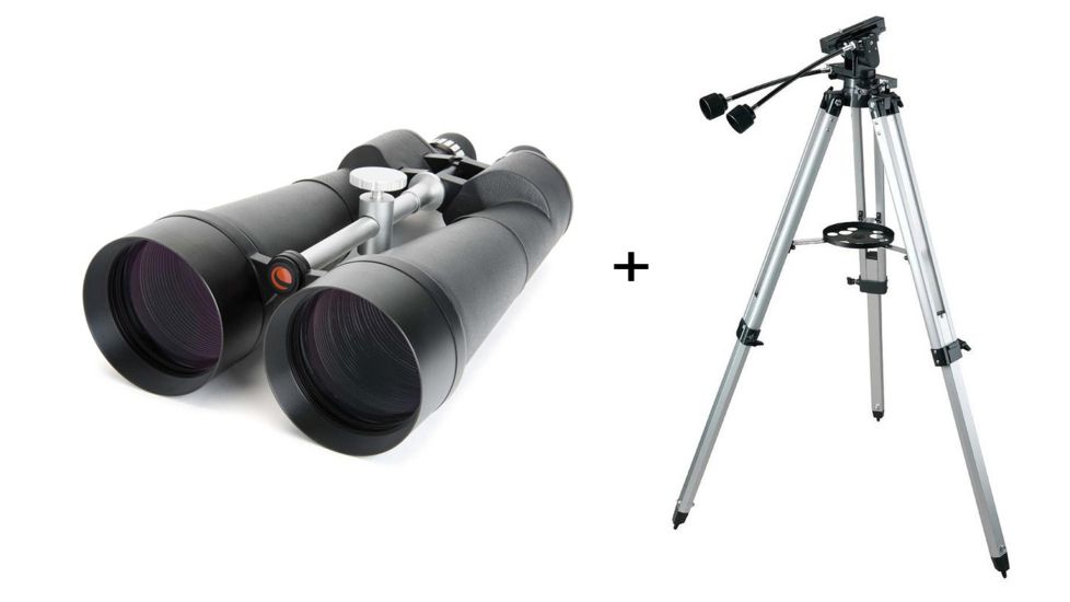 Celestron 25x100 Skymaster Giant Porro Prism Binoculars w/ Celestron Heavy Duty Alt-Azimuth Tripod, 71017-KIT