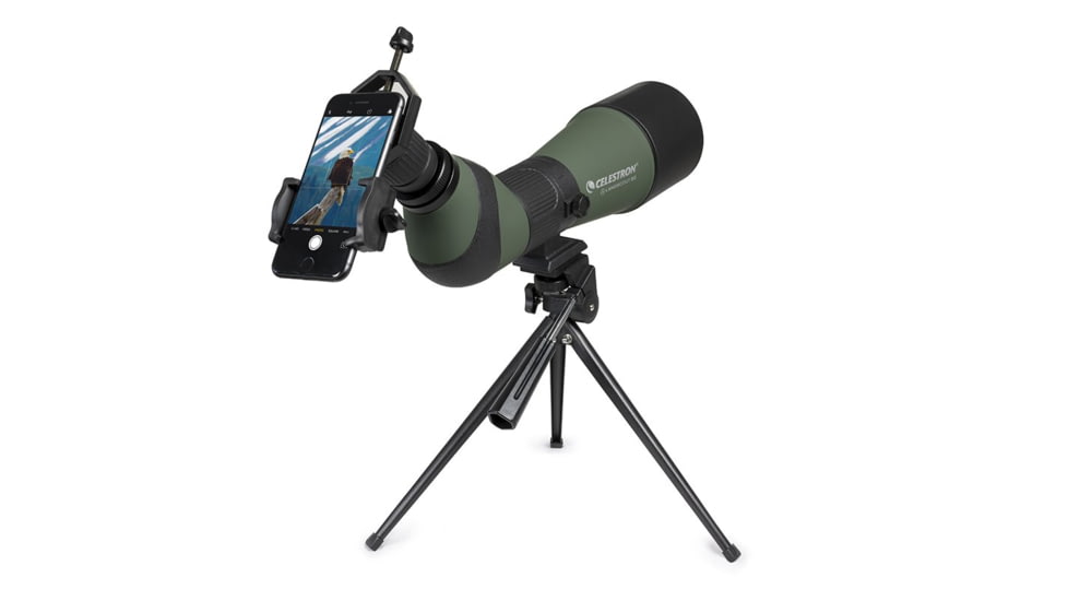 Celestron LandScout 20-60x80 Spotting Scope w/Smartphone Adapter, K9, OD Green, 52329